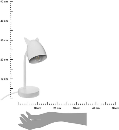 Lampë tavoline Atmosphera 158756B, 31cm, sokëll E14, e bardhë