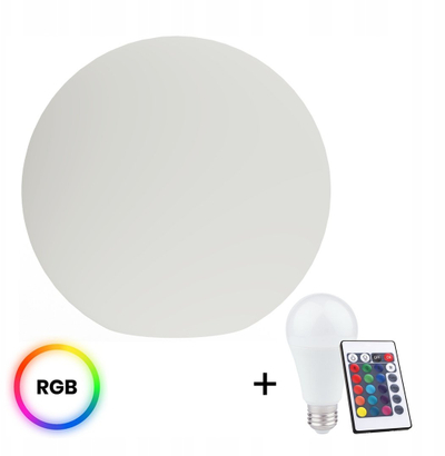 Llambë dekorative kopshti Garden Globe Globo Fi400, LED RGB 10W, me telekomandë, e bardhë