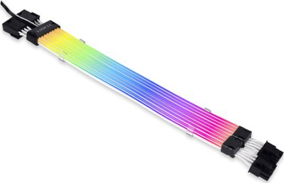 Kabllo zgjeruese GPU Lian Li Strimer Plus 8pin V2, ARGB, 8 mm, e bardhë
