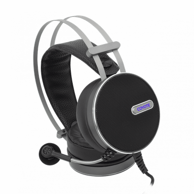 Kufje gaming White Shark GH-2043 Coyote, LED, Mic, kabllo, të zeza