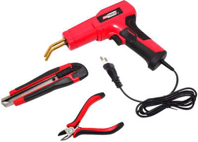 Set pistoletë saldimi PVC AWTOOLS, 50W, për plastikë, kuqezi