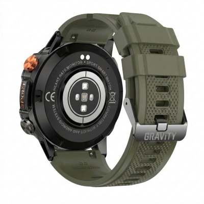 Паметен часовник Gravity GT20-7, Bluetooth, следење на срцев ритам, црн