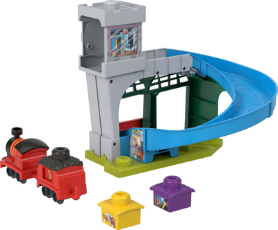 Сет за воз Thomas &amp; Friends My First Knapford Station HXW24, играчка за деца 18+ месеци, повеќеобоен