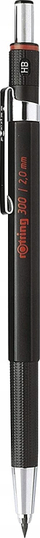 Механичка пенкало Rotring 300, 2,0mm, со заострувач, црно