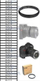 Unazë adaptuese FreePower 62-62mm për objekte, e zezë