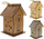 Fanar dekorativ GoDan Wooden Advent Lantern, prej druri, me pamje festive, kafe