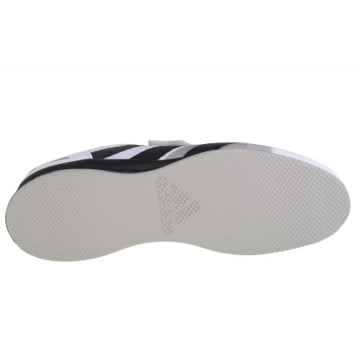 Këpucë weightlifting Adidas Adipower 3, thembër e ngritur, rrip rregullues, të bardha