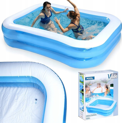 Pishinë familjare e fryrë Cool &amp; Fun, 2 unaza, blu