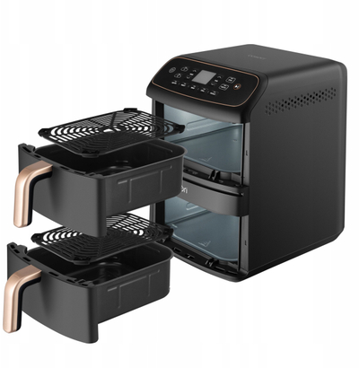 Fritezë ajri Cosori Turbo Tower Compact, 8.6L, veshje qeramike, e zezë