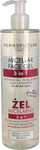 Xhel fytyre micelar Dermofuture Micellar Face Gel 3in1, 400ml, për të gjitha llojet e lëkurës, transparent