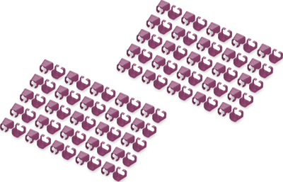 Kllipsa kabllosh rrjeti Digitus Color Clips për patch kabllo, ngjyrë magenta