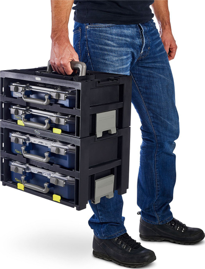 Mbajtëse ruajtëse Raaco CarryMore 80 146401, për 2 kuti CarryLite 80 4x8, polipropilen, gri