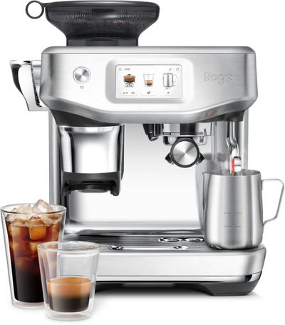 Машина за еспресо Sage Barista Touch Impress SES882BSS, екран на допир, функција cold brew, инокс