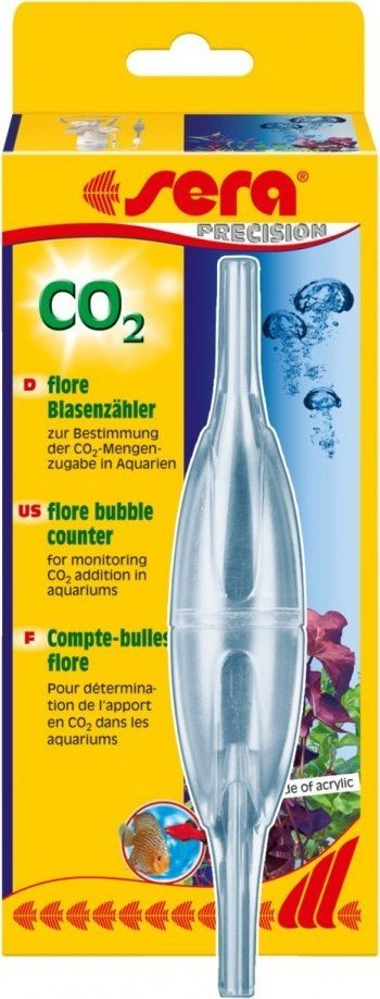 Matës flluskash CO2 për akuarium Sera Flore, plastik, i tejdukshëm