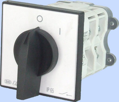 Ndërprerës rrotullues Elektromet ŁK 63-12, 3P 63A, IP65, me pllakatë