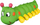 Lodër për qen Trixie Giant Caterpillars, latex, 26 cm, me shumë ngjyra