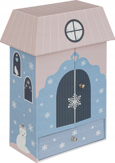 Kuti për bizhuteri Atmosphera Interior Creator H24cm, karton, blu