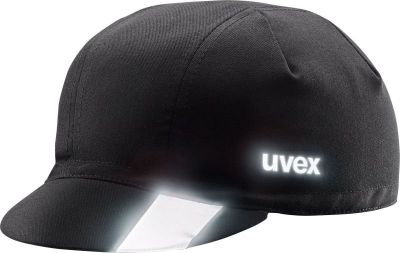 Kapelë biçiklete Uvex Cycling Cap, S M, me drita reflektuese, e zezë