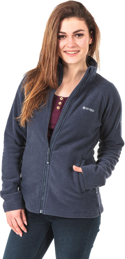 Bluzë polar për goca Hi-Tec Lady Henis, me zinxhir gjithëpërgjatë, madhësia XL, blu navy
