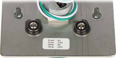 Buton daljeje për derë PW-86E, monostabil, IP65, i gjelbër