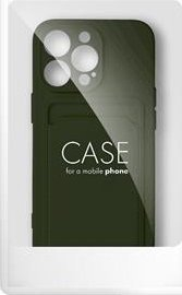 Mbulesë telefoni Forcell për iPhone SE 2022 2020 8 7, silikon i butë, xhep për kartë, jeshile e errët