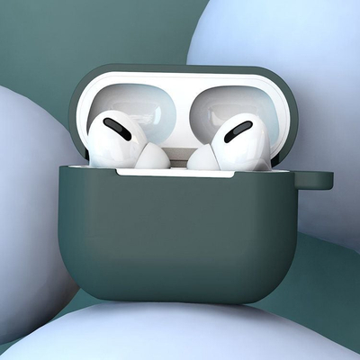 Mbrojtëse Hurtel Case D për AirPods 3, silikoni, me unazë, e zezë