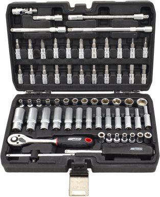 Set çelësash AWTOOLS Black Line, 63 pjesë, 1/4", i zi