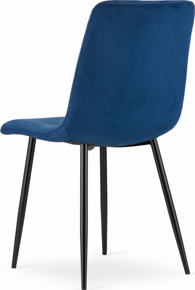 Set karrigesh ngrënieje Turin, 4 copë, kadife, blu navy