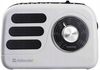 Altoparlant Bluetooth Defender SIGNAL, radio FM AM SW, 5W, bardhë e zezë