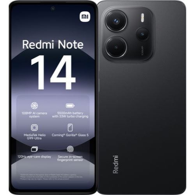 Telefoni Xiaomi Redmi Note 14, 6.67", 108MP, 4G, i bardhë
