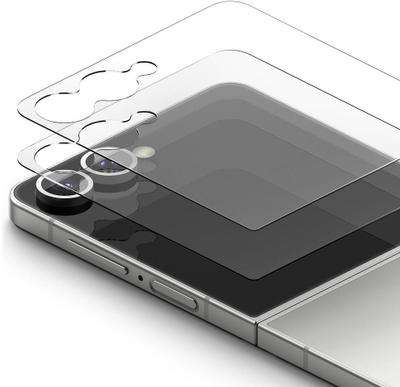 Xham mbrojtës Ringke Cover Display Pro për Galaxy Z Flip 7, 9H, transparent