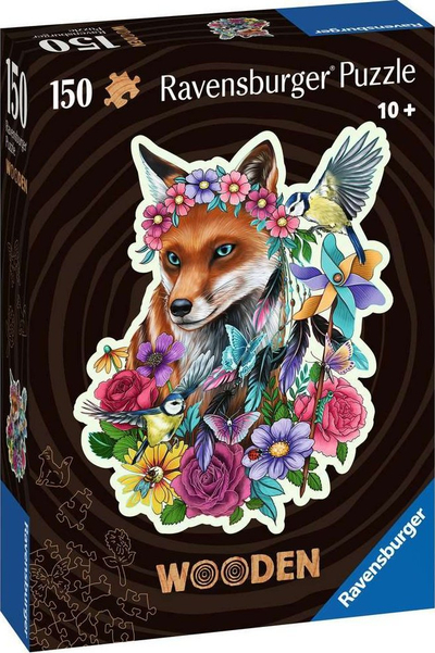 Puzzle druri Ravensburger Colorful Fox, 150 copa, shumëngjyrësh