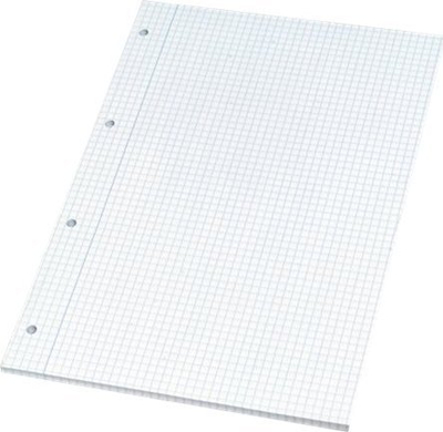 Bllok shënimesh Bantex Standard Pad A4, me katrorë, 100 fletë, i bardhë