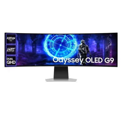 Monitor i lakuar Samsung Odyssey G9 LS49DG950SUXDU, 49\", DQHD, 240Hz, QD OLED, i zi