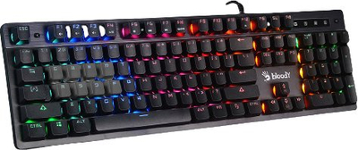 Tastierë gaming A4Tech Bloody B500N, me kabllo, RGB, gri