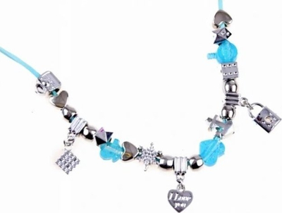 Set lodër për me bo varëse e byzylykë Bijoux, kordele me ngjyra, rruaza metalike, shumëngjyrësh