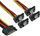 Kabllo furnizimi SATA InLine 29683V, 1 me 4 porta, 0.15m, shumëngjyrësh