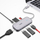 Adapter USB C BlitzWolf BW-TH5, hub 7 në 1, 3x USB 3.0, HDMI 4K, gri