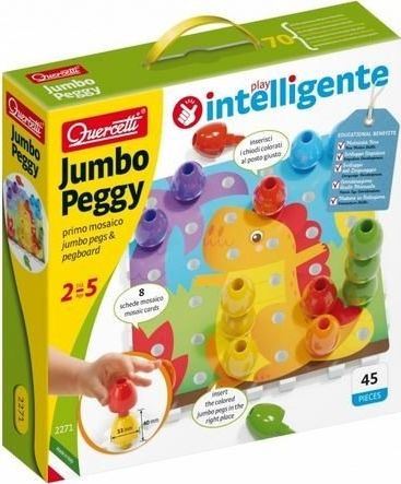 Puzzle Quercetti Jumbo Peggy Jigsaw, 45 pjesë, për fëmijë 2+ vjeç, shumëngjyrëshe