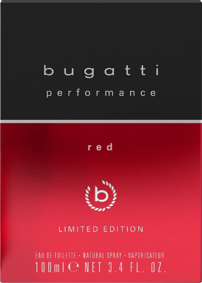 Parfum për meshkuj Bugatti Performance Red Limited Edition, EDT, 100ml