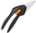 Gërshërë universale Fiskars SP28, zezë/ portokalli