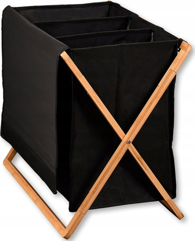 Kuti rrobash KESPER Laundry Box, me kapak, 60L, e zezë