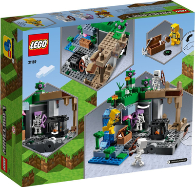Set lodrash LEGO Minecraft 21189 The Skeleton Dungeon, figurina, mbi 8 vjeç, shumëngjyrësh
