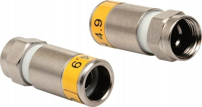 Konektor kompresioni F Cabelcon RG6, për kabllo 7 mm, metalik
