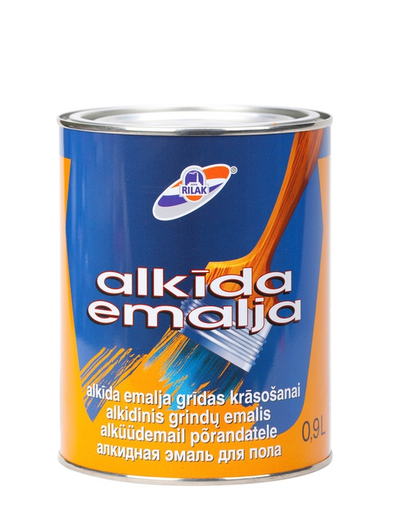 Bojë alkide dyshemeje Rilak Alkida Emalja, me shkëlqim, 0.9L, bezhë