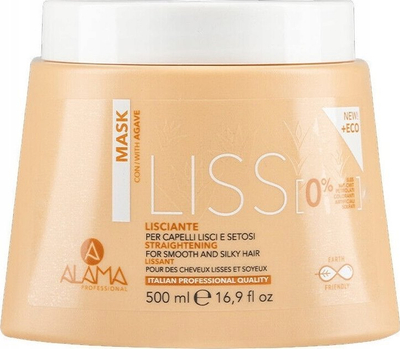 Maskë flokësh Alama Professional Liss, për zbutje dhe drejtim flokësh, me agave, 500ml
