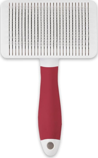 Furçë vetëpastruese për kafshë Over Zoo Self-Cleaning Brush 360 M, me gjemba çeliku, dorezë ergonomike, me toptha