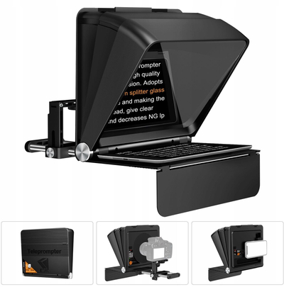 Телепромптер Ленсго Автокју TC7II Ultimate Kit, за видео, црн