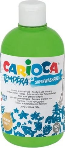 Ngjyrë tempera Carioca Aquarelle Tempera Washable, 500ml, jeshile e çelët