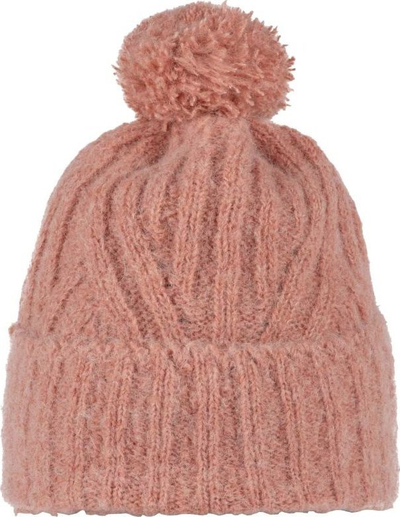 Kapelë dimri Buff Nerla Knitted Beanie W, për goca, me pompon, e kuqe-portokalli